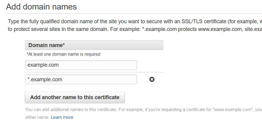 Obtain SSL certificate for AWS CloudFront