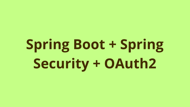 Image of Spring Boot + Spring Security + OAuth2